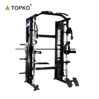 TOPKO Station de fitness multifonctionnelle CE : Machine Smith, Power Rack et Crossover à câbles