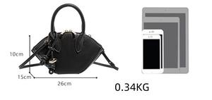New Fashion Women's PU Women's Retro Shoulder Bag Handle Durable Bucket Bag - Product Image 4