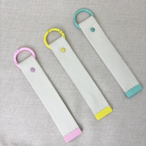 Lanière de téléphone en polyester imperméable brodée à la main coréenne DIY 3,2*19cm, écologique, porte-clés, étiquette nominative en tissu, Fête des Pères - Product Image 5