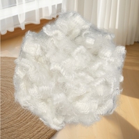 Fibre de polyester vierge 6D 25mm creuse super brillante blanche non silicinée pour rembourrage anti-déformation