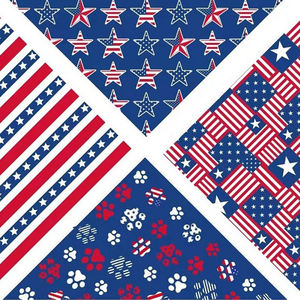 מותאם אישית כלב משולש בנדנה העצמאות יום הדפס פוליאסטר אביזר - Product Image 3