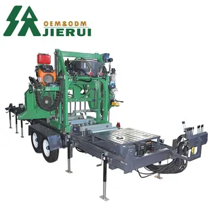 plank cutting portable hydraulic automatic sawmill electric mobile saw mill diesel portable sawmill horizontal mobile sawmill