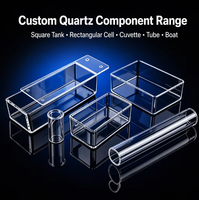 Bac en quartz de silice fondue de haute pureté et cuve carrée en quartz, support de plaquettes semi-conductrices et bain de nettoyage humide pour la diffusion