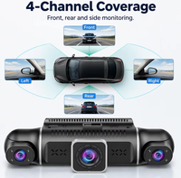Caméra embarquée 4K 3 canaux avec contrôle via application gratuite, capteur G, enregistreur vidéo de conduite, prise en charge du GPS en option, écran 3 pouces, vente en gros usine