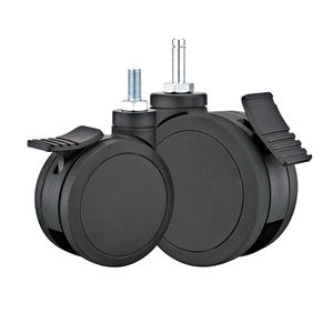 75 mm100mm125mm Krankenhaus medizinische Betten Voll plastik PU <span class=keywords><strong>Twin</strong></span> <span class=keywords><strong>Caster</strong></span> Typ a Räder für medizinische Geräte - Product Image 4