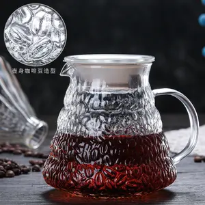 360ml/600ml/800ml ısıya dayanıklı cam sunucu damla su ısıtıcısı su şişesi Barista kahve termosu