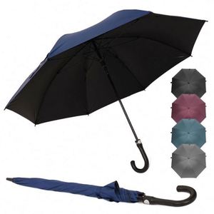 Parapluie droit imperméable en pongé pour le golf avec protection UV, logo personnalisé pour cadeaux d'affaires et voyages - Product Image 2