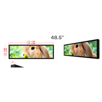 Monitor PIS de 49.5 Pulgadas con Pantalla Táctil, Android 10, Publicidad LCD, Señalización Digital Ultra Ancha, Barra 4K 2K HD, Centro Comercial, Metal, Interior