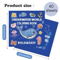 Nouveau livre de coloriage livre de coloriage 40 feuilles monde sous-marin dessin animé Doodle 4 enfants livre de coloriage