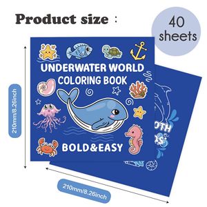 Nuevo libro <span class=keywords><strong>para</strong></span> <span class=keywords><strong>colorear</strong></span> 40 hojas mundo submarino <span class=keywords><strong>dibujos</strong></span> animados Doodle 4 niños libro <span class=keywords><strong>para</strong></span> <span class=keywords><strong>colorear</strong></span> - Product Image 3