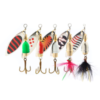 5 pièces/ensemble Leurre de pêche Spinner Bait Spoon 65mm Leurre métallique Pesca Wobbler Spinnerbait Leurres de pêche pour truite et basse