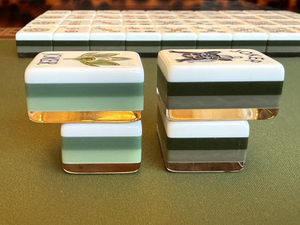 160 Piezas de Fichas de Mahjong Americanas de Lujo en Acrílico con Diseño de Madera Veteada, para Entretenimiento, Embalaje Plegable, para 4 Jugadores, Directo de Fábrica - Product Image 3