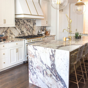 Lastre di <span class=keywords><strong>Marmo</strong></span> <span class=keywords><strong>Viola</strong></span> Italiano Calacatta <span class=keywords><strong>Viola</strong></span> per Top Cucina e Bagno - Product Image 2