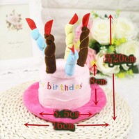 Accessoires de festival, avec chapeau en forme de gâteau d'anniversaire, pour animaux domestiques, de chat et chien