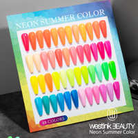 Fournitures de vernis Gel néon UV, résine acrylique très remplie, couleur, kit de Design Nail Art