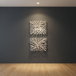 Brass <b>White</b> Handmade Indoor Wall Decor - Product Image 3