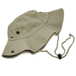 Chapeau de soleil pliable de haute qualité avec logo personnalisé, visière pare-soleil, chapeau de safari, chapeau de pêche, broderie, large bord, chapeau seau à cordon - Product Image 4