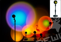 Meilleure lampe projecteur LED coucher de soleil pour décoration photo installable sur téléphone portable pour chambre ou hôtel teinte noire