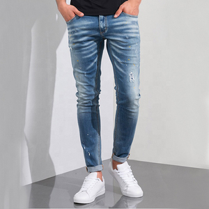 Profunda fábrica ligeramente rasgado estiramiento impresión <span class=keywords><strong>pantalones</strong></span> vaqueros personalizados Skinny hombres - Product Image 1