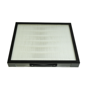 Filtro de Aire Mini Plisado de Fibra de Vidrio con Marco de Aluminio HEPA H13 <span class=keywords><strong>H14</strong></span> 0.3m Porosidad 2000CFM - Product Image 2