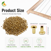 1KG Beutel Kupferbeschichtete Bienenstockrahmen-Ösen, Imkerei-Drahtösen für Holzbienenstockrahmen, Imkerzubehör