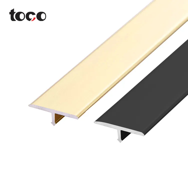 Toco t-shaped edge banding trim table edge trim t aluminum t shaped wrap trim t molding edging trim gold black