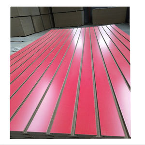 Linyi Consmos מפעל 16mm, 17mm, 18mm MDF מלמין פסיס/חריץ לוח משמש <span class=keywords><strong>Slatwall</strong></span> פנלים - Product Image 5