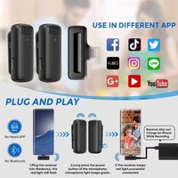 2.4G J11 téléphone clair son stéréo réduction du bruit moniteur Mini cravate sans fil Clip Microphone boîtier d'alimentation élégant Lavalier Design