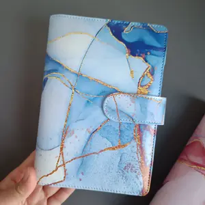 Nieuwe Aankomst Voorraad Kleuren Marmer Hoge Kwaliteit A6 Gift Luxe 6 Ring Binder Notebook Planner Organizer Notebooks Voor School