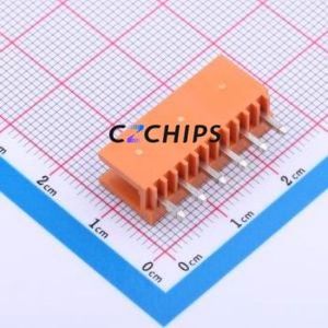 JL396V-39606O01 Plug-in Terminal Block Through hole,P=3.96mm Connector Board-to-Board / Socket - Open 1x6P 3.96mm Orange - Product Image 2