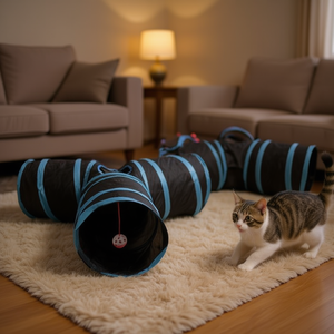 Túnel de juego plegable de tres vías Yommy Pet de 83 cm para gatos - Product Image 3