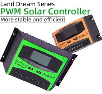 Contrôleur de charge solaire PWM à dissipation thermique naturelle 10A~40A, éclairage 12V/24V, reconnaissance automatique, écran LCD, 4000W max PV