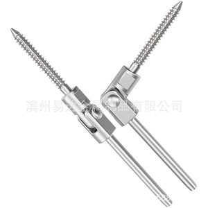 Conector de cable de acero inoxidable T316 de 1/8 de pulgada, tornillo tensor de 18 pulgadas para aplicación en roscas de madera - Product Image 4