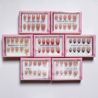 Nouvelle conception, faux ongles français double couche en ABS moulé par injection, placage aurore de haute qualité, vente en gros, couverture complète pour les doigts