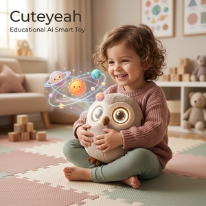 Jouet en peluche hibou électrique interactif IA Cuteyeah OEM Factory, nouvelle arrivée 2026, pour la classe STEM préscolaire, développement de la pensée logique et éducatif - Product Image 1