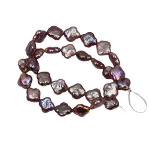 Collier et boucles d'oreilles faits à la main en trèfle baroque, accessoires, environ 13 mm, perles d'eau douce naturelles blanches, perles en vrac - Product Image 5