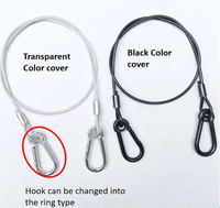 Chaîne de suspension en acier pour mangeoire à oiseaux, revêtement en PVC, crochets flexibles pour branches, protection pour jardinières et décorations