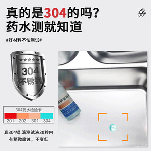 304 Stainless Steel Divider Plate With Spoon And Bowl For School Staff Canteen Restaurant Use - Product Image 2