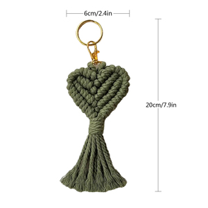 <span class=keywords><strong>Porte</strong></span>-clés <span class=keywords><strong>Macramé</strong></span> Tendance et Adorable, <span class=keywords><strong>Porte</strong></span>-clés <span class=keywords><strong>Macramé</strong></span> Bohème Cœur d'Amour, <span class=keywords><strong>Porte</strong></span>-clés Cœur Tressé Mignon avec Pompon - Product Image 5