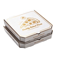 Boîte à pizza carrée TongKun biodégradable, recyclable, écologique, alimentaire, durable, gaufrée, avec pelliculage mat et UV pour les snacks
