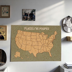 กระดานข้อความแผนที่โลกทำจากไม้ก๊อกธรรมชาติสำหรับวาดภาพสินค้าจากโรงงาน Musen - Product Image 1