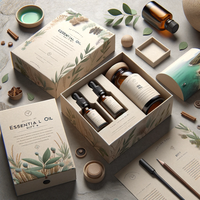 Produk baru kotak ramah lingkungan kertas makeup emblem kosmetik botol minyak esensial perawatan kulit kotak kertas kardus kemasan