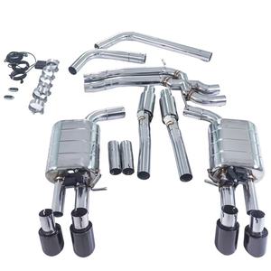 TLS <strong>Tuning</strong> Catback Mirror Polished 1.5mm Thick Stainless Steel Exhaust Front Pipe 2-Inlet 3-Year Warranty Audi S4 3.0T Silver - Product Image 4