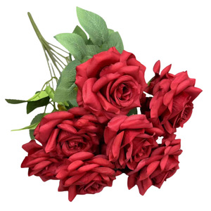 Rose artificielle faite à la main à 9 têtes avec diamants pour mariage, remise de diplôme, fête des Mères, Noël/Nouvel An - Product Image 6