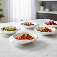 Assiette de Présentation Ovale en Mélamine Qualité Alimentaire, Bord Inversé, Durable, Incassable, Sans BPA, Écologique, Moderne, Vente en Gros