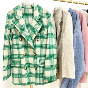 Vente chaude directe mode vert blazer femmes bureau d'affaires décontracté dame printemps costume haut vêtements d'occasion en balles mixtes - Product Image 1