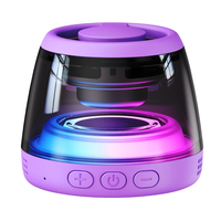 Mini-enceinte magnétique sans fil avec spectacle de lumière RGB, enceinte Bluetooth et support de téléphone 2-en-1, portable pour la salle de sport et le fitness