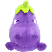 Coussin en peluche aubergine violette en gros, jouet en forme de légume à câliner pour enfants, compagnon de sommeil