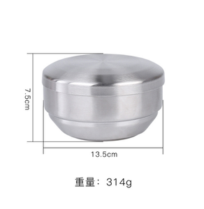 DFSB01 Bol isotherme double paroi couleur argent doré coréen avec couche interne pour l'isolation thermique des aliments - Product Image 1