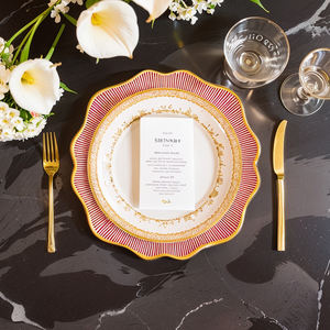 Керамическая Свадебная тарелка из матовой кости - Product Image 3